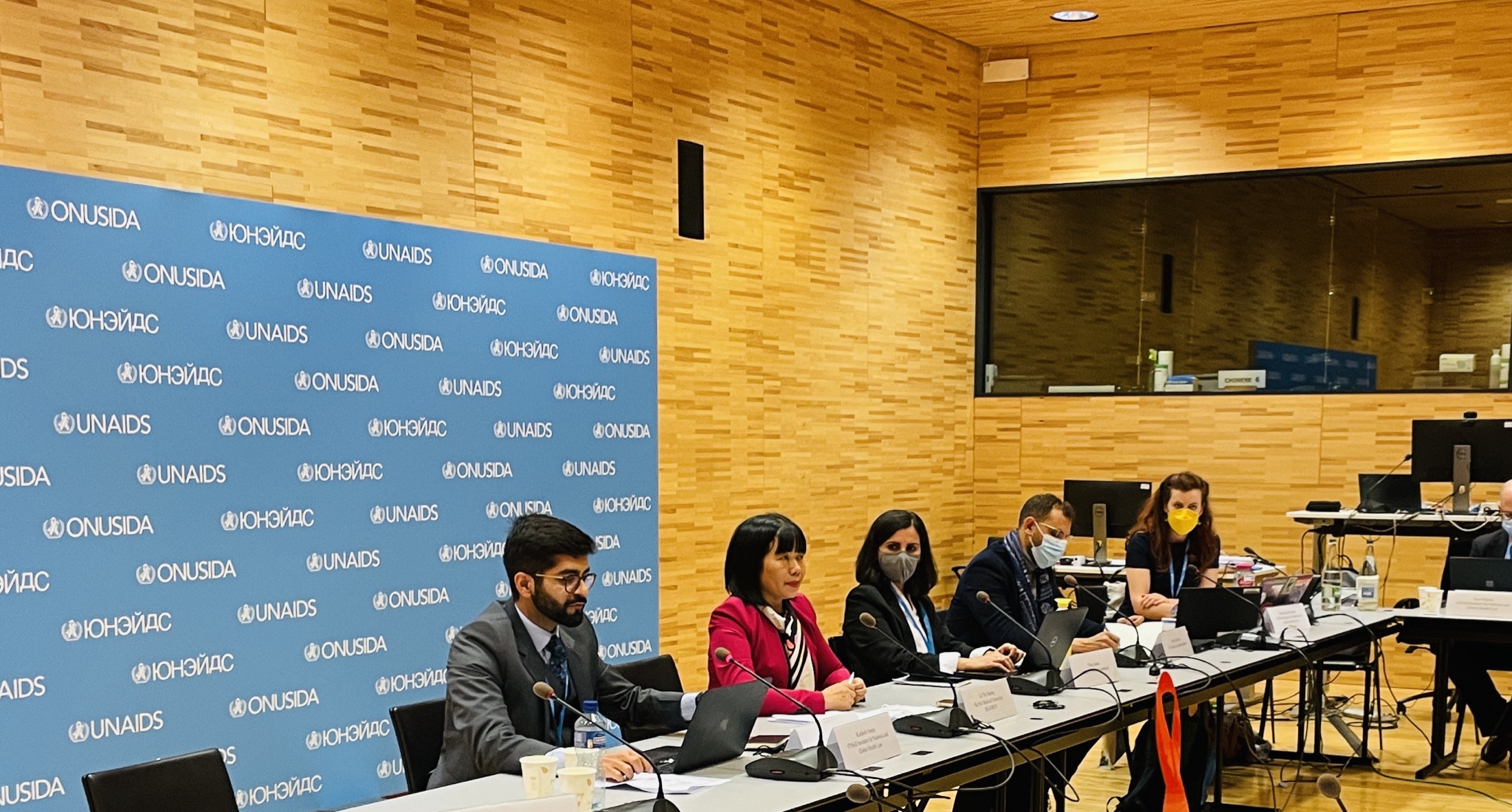 Kashish Aneja at a UNAIDS convening in Geneva